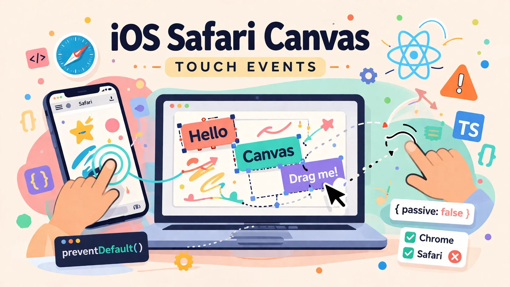 iOS Safari Canvas 觸控事件踩坑紀錄|React Pointer Events 與 preventDefault 實戰