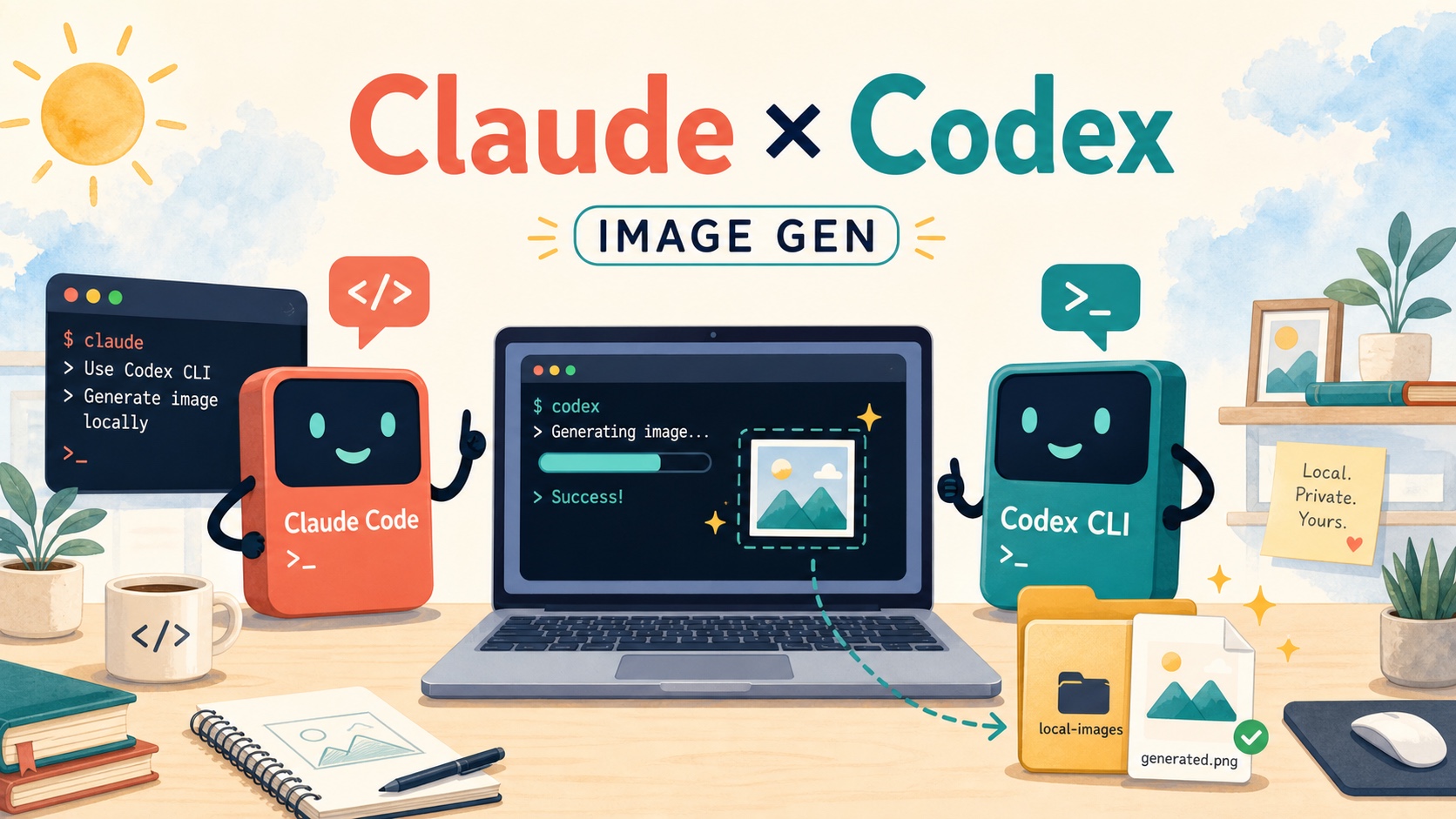 Claude Code 圖片生成教學｜透過 Codex CLI 呼叫 GPT Image 2